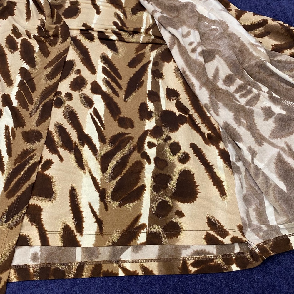 Alfred Dunner women’s Brown Patterned Blouse (739) - Picture 3 of 8